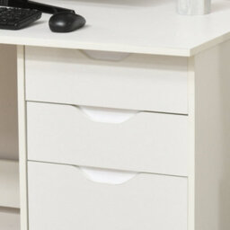 Wyld Haus Niba 120Cm High Gloss White Home Office Desk With Drawers And Storage Cabinet - thumbnail 8