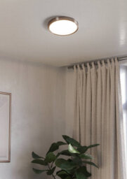 Eglo Fueva 6 Silver Steel & Plastic Led Cct Technology Flush Ceiling Light - thumbnail 1