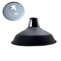 Black Inner White Light Shade Ceiling, 30Cm Metal Lampshades For Ceiling Lights,easy Fit Pendant Lamp Shades For Table Lamps