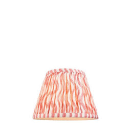 Loops Handcrafted Coral Pink 20Cm Tapered Lamp Shade With Pleated Design