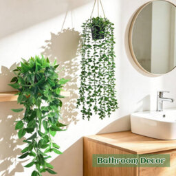 CLEFFNS 4Pcs Artificial Hanging Plant Realistic Eucalyptuses Hanging Greeneries For Modern Homes And Offices Use Eucalyptuses Sprigs - thumbnail 7