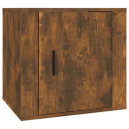 Berkfield Elegant Bedside Cabinet Smoked Oak 50X39X47 Cm - thumbnail 1