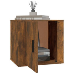Berkfield Elegant Bedside Cabinet Smoked Oak 50X39X47 Cm - thumbnail 4
