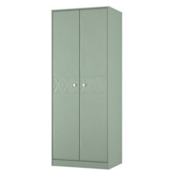 San Jose Ready Assembled Contemporary Matt Green Tall Double Wardrobe (H)1960mm (W)740mm (D)520mm - thumbnail 1