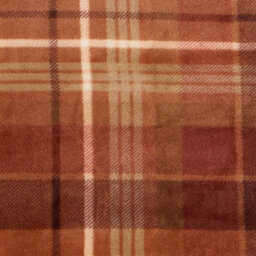 Ohs Felix Flannel Check Fleece Throw - Rust - thumbnail 6