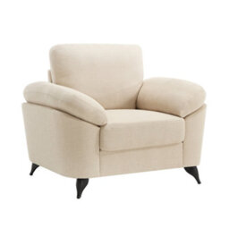 More4Homes Malmo Modern Scandi Style Fabric Living Room Chair (Beige) - thumbnail 2