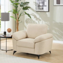 More4Homes Malmo Modern Scandi Style Fabric Living Room Chair (Beige) - thumbnail 1