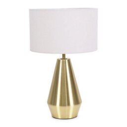 Valuelights Jax Gold Metal Touch Dimmer Table Lamp With White Drum Shade - thumbnail 1