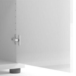 Wyld Haus Dris White Wooden Bookcase, 2 Shelves And 2 Doors, 892 X 401 X 1134 mm - thumbnail 6