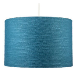 Happy Homewares Biscay Bay Teal Textured Linen Pendant Lighting Shade With Diffuser - thumbnail 8