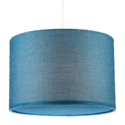 Happy Homewares Biscay Bay Teal Textured Linen Pendant Lighting Shade With Diffuser - thumbnail 2