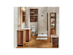 Impact Furniture Freestanding Bathroom Vanity Unit 800mm Floor Sink Cabinet Cupboard Oak Effect Storage Shelf Classic - thumbnail 7