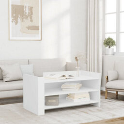 Walplus Coffee Table White 100X50X50 Cm Engineered Wood - thumbnail 1