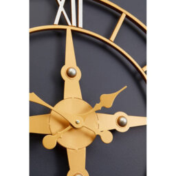 Orsina Gold And Silver Wall Clock, Round Analogue Clock With Roman Numerals & Spade Hands, Silent Wall Clock - thumbnail 3