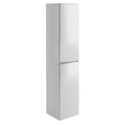 Plum&clay Marvel Gloss White Wall Hung Bathroom Tall Storage Unit