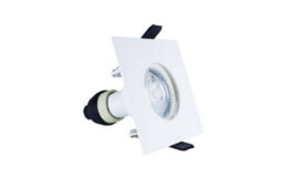 Luminosa Lighting Luminosa Led Fire Rated Static Downlight Recessed Spotlight Square Gu10 Holder Matt White Ip65 - thumbnail 1