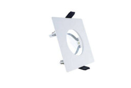 Luminosa Lighting Luminosa Led Fire Rated Static Downlight Recessed Spotlight Square Gu10 Holder Matt White Ip65 - thumbnail 2
