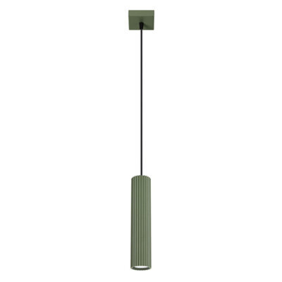 Sollux Lighting Karbon Aluminum Olive Green 1 Lights Minimalist Pendant Ceiling Light