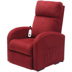 Loops Comfortable Red Rise And Recline Lounge Chair With Single Motor - thumbnail 1