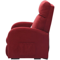 Loops Comfortable Red Rise And Recline Lounge Chair With Single Motor - thumbnail 4