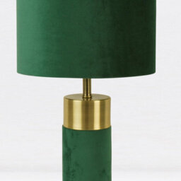 First Choice Lighting Set Of 2 Green Velour Velvet Table Lamps - thumbnail 7