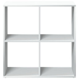 Berkfield Room Divider Bookcase White 69.5X29X69.5 Cm Engineered Wood - thumbnail 5