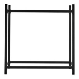 Living And Home 4 X 4 Ft Rectangular Metal Black Powder Coated Fireplace Log Storage Firewood Logs Holder 10Kg - thumbnail 4