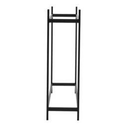 Living And Home 4 X 4 Ft Rectangular Metal Black Powder Coated Fireplace Log Storage Firewood Logs Holder 10Kg - thumbnail 6