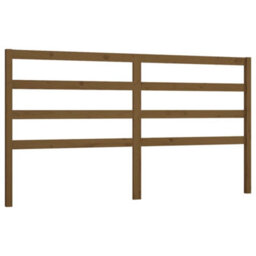 Berkfield Bed Headboard Honey Brown 206X4X100 Cm Solid Wood Pine - thumbnail 2