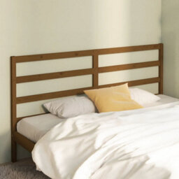 Berkfield Bed Headboard Honey Brown 206X4X100 Cm Solid Wood Pine - thumbnail 1