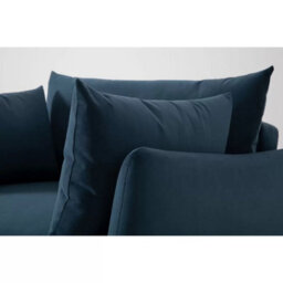 Swyft Model 08 Blue Velvet Double Sofa Bed With Fibre Cushions, Solid Beech Legs, Removable Cushions, Converts To Double Bed - thumbnail 6