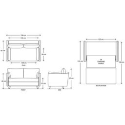 Swyft Model 08 Blue Velvet Double Sofa Bed With Fibre Cushions, Solid Beech Legs, Removable Cushions, Converts To Double Bed - thumbnail 2