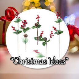 Christmas Cone Berry Pick Decoration Varied Design 58Cm Red, Green X 1 Pick - thumbnail 5