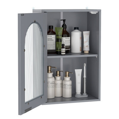 Gainoom Bathroom Wall Cabinet Medicine Cabinet With Tempered Glass Door & Adjustable Shelf - image 1