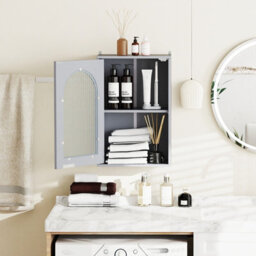 Gainoom Bathroom Wall Cabinet Medicine Cabinet With Tempered Glass Door & Adjustable Shelf - thumbnail 5