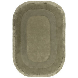 Forest Green Shiny Handmade Bordered Wool 35mm Pile Stain-Resistant Rug For Bedroom, Living, Dining Room-160Cm X 230Cm - thumbnail 7