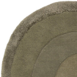 Forest Green Shiny Handmade Bordered Wool 35mm Pile Stain-Resistant Rug For Bedroom, Living, Dining Room-160Cm X 230Cm - thumbnail 2