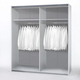 Arte Timeless 2-Door Sliding Wardrobe 1700mm X 1950mm X 575mm - Sonoma Oak And White Finish - thumbnail 3