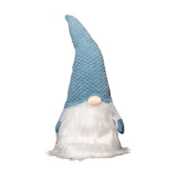 Samuel Alexander 65Cm Blue Sitting Christmas Gonk Decoration With Knitted Hat - thumbnail 8