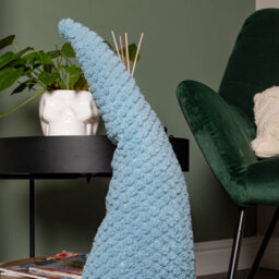Samuel Alexander 65Cm Blue Sitting Christmas Gonk Decoration With Knitted Hat - thumbnail 3