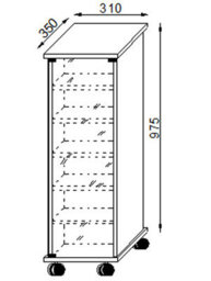 Vcm Wood Cd Dvd Stand Shelf Valenza Glass Door - thumbnail 3