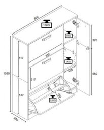 Vcm Shoe Cabinet Shoe Tipper Cabinet Halom L - thumbnail 5