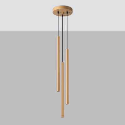 Sollux Lighting Pastelo Steel Gold 3 Lights Modern Pendant Ceiling Light