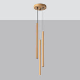 Sollux Lighting Pastelo Steel Gold 3 Lights Modern Pendant Ceiling Light - thumbnail 1