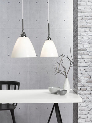 Nordlux Read Glass Pendant Light Hand Blown Glass White,mains - image 1
