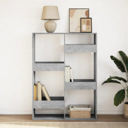 Berkfield Bookcase Concrete Grey 100X33X135 Cm Engineered Wood - thumbnail 3