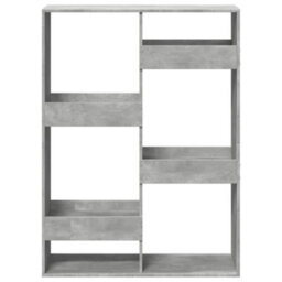 Berkfield Bookcase Concrete Grey 100X33X135 Cm Engineered Wood - thumbnail 4