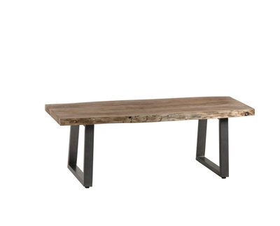 Buttercup Farm Baltic Live Edge Coffee Table - Metal/acacia Solid Wood - L50 X W115 X H40 Cm - image 1