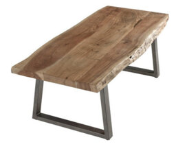 Buttercup Farm Baltic Live Edge Coffee Table - Metal/acacia Solid Wood - L50 X W115 X H40 Cm - thumbnail 3