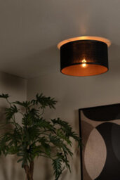 Lucide Tagalog Scandinavian Flush Ceiling Light 40Cm - 1Xe27 - Black - thumbnail 4
